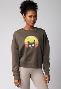 Толстовка watapparel SUNSET CAT, Mocha/Dark Brown