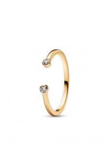 Набор Pandora Lab-Grown Diamond Open Earring and Ring Set, золото