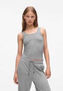 Топ KARL LAGERFELD SIGNATURE TANK, Medium Grey Melange/Grey