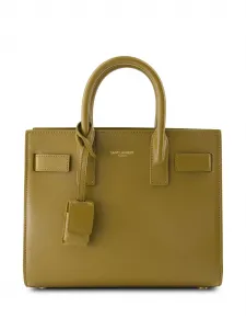 Маленькая сумка-тоут Sac de Jour Saint Laurent, зеленый