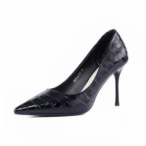 Туфли на тонком каблуке, высокие, 9 см, женские GUDIANFENGDU, Black