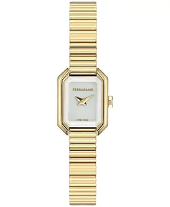 Женские наручные часы Swiss Crystal Petite с позолотой ионным покрытием 15x20мм Ferragamo