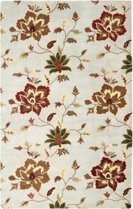 Ковер SAFAVIEH, 275 x 366 см, Jardin Collection, светло-голубой и разноцветный, ручной работы цветочный из шерсти, идеален для помещений с высокой проходимостью в гостиной, спальне (JAR811C)