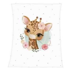 Флисовое одеяло little giraffe Babybest, белый
