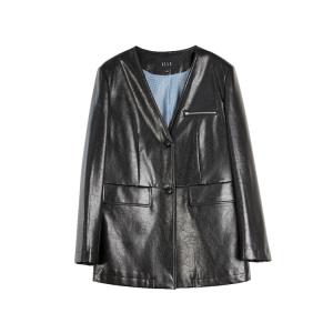 ELLE Деловой костюм для женщин черный с V-образным вырезом Moderate