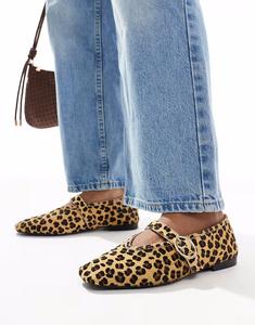 Туфли Lavena Mary Janes в леопардовом принте