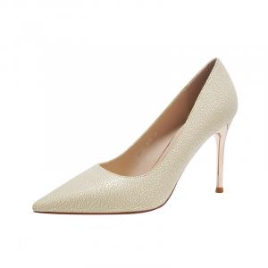 QITUMAUL Босоножки на шпильке 9,5 см женские бежево-желтые, цвет Beige Yellow[Heel Height 9.5cm]