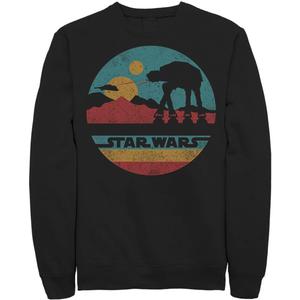 Мужской свитшот с буквенным логотипом и логотипом Star Wars AT-AT Silhouette Licensed Character, черный