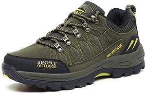 Мужские походные кроссовки для улицы, легкие слипоны для трейл-раннинга, дышащие водонепроницаемые противоскользящие походные ботинки, удобная обувь для кемпинга и путешествий Qacksv, зеленый