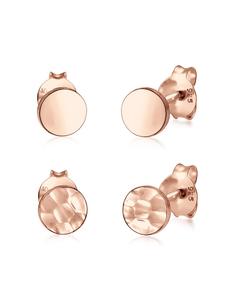 Elli Серьги Geo из серебра 925 пробы с отделкой из розового золота