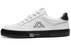 Износостойкие нескользящие дышащие легкие поддерживающие низкие кеды Unisex White Kappa, Heron Feather White