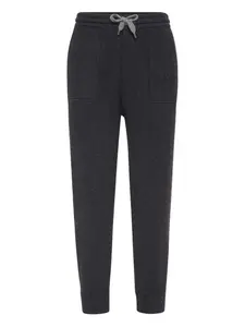 Трикотажные спортивные брюки в рубчик Brunello Cucinelli, серый