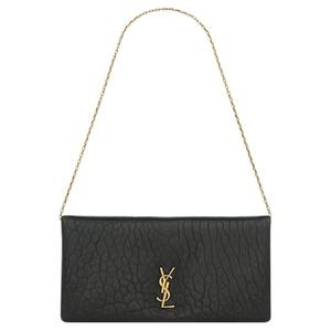 Сумка кроссбод Grain из ягненка, миниатюрная сумка через плечо женская черная SAINT LAURENT
