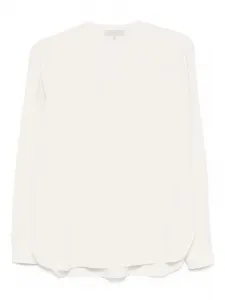 Топ с V-образным вырезом и длинными рукавами Antonelli, нейтральный