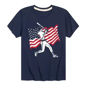Футболка с изображением американского флага для мальчиков 8-20 лет Licensed Character, синий