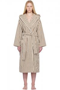 Терри халат с капюшоном Tekla, цвет kodiak stripes