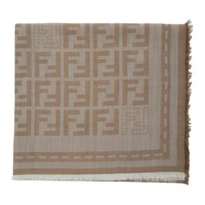 FENDI Фактурный шарф с бахромой, Red