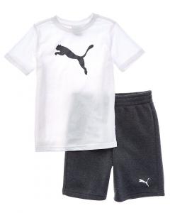 Комплект из 2 предметов: футболка из джерси и флисовые шорты PUMA Puma, белый