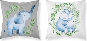 Наволочка, детская наволочка 100% хлопок 40х40см Слон 0017а Detexpol