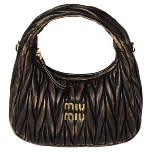 MIU MIU Сумка через плечо из овчины Wander Series женская кофейная