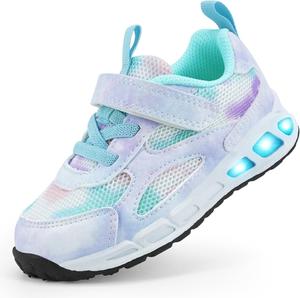 Детские кроссовки Floranate с подсветкой для мальчиков и девочек, светящиеся LED, легкие для прогулок и тенниса, для малышей и маленьких детей, синий