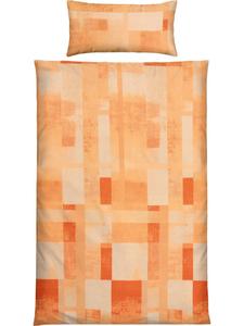 Односпальное постельное белье из джерси цвета абрикос-терра REDBEST, 200x200 см (40x80 см)