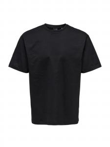 Only & Sons Футболка 'ONSFRED LIFE RLX SS TEE NOOS' в черном цвете