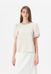 Блуза VILA VIMAYA O NECK , Cement/Beige