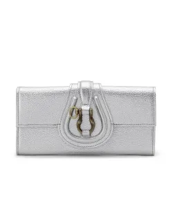 Кошелек в форме подковы, металлик Toff&Loadstone, цвет Silver(006)