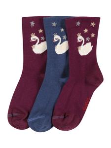Носки EWERS Schwan, Marine Blue/Wine Red