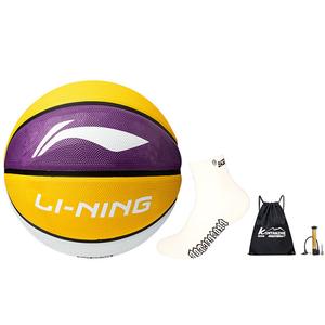 LINING Резиновый баскетбольный мяч yellow purple white размер 5 размер 7 тренировочный unisex