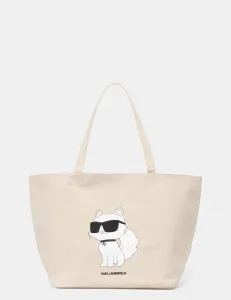 Хлопковая сумочка Karl Lagerfeld, бежевый