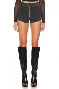 Free People трусы из денима в виде сот в графитовом цвете Free People, цвет graphite