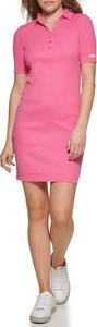Женское платье для гольфа Calvin Klein, балетная рубашка-поло, платье, Prime Pink