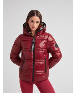 Женская куртка-пуховик с капюшоном R4D Tramline Racer Jack1t, Dark cranberry/black