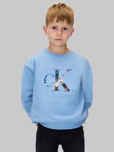 Детский свитшот с фото-логотипом Calvin Klein, Faded Denim