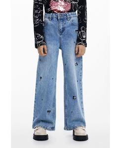 Джинсы Wide Mickey для девочек Desigual, Medium blue