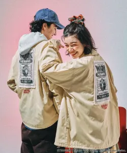 Коллаборация: Разноцветная куртка-бомбер Niko And ..., цвет Beige(55)