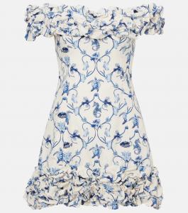 Женское хлопковое мини-платье Jardin с открытыми плечами Agua by Agua Bendita, Under The Sea