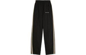 Прямые брюки с принтом логотипа PALM ANGELS, черные