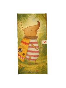 Mr. & Mrs. Panda Банное полотенце с изображением флага, украшенного молью, без надписи, белого цвета