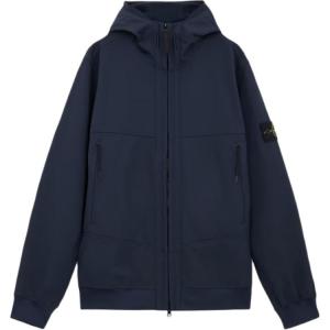 Свитшот с капюшоном на молнии STONE ISLAND, синий