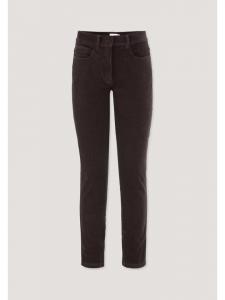 Hessnatur Узкие брюки из вельвета, цвет ежевика