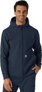 Толстовка Carhartt Scrubs C84023 Rugged Flex Modern Fit из флиса с накладным лифом, Navy
