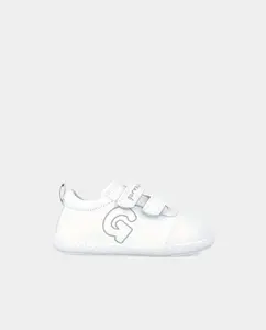 Детские кожаные кроссовки с учетом роста стопы белого цвета Garvalín, белый