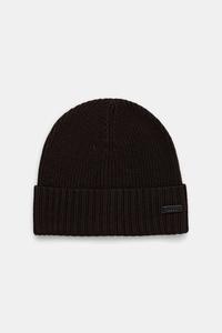 Шерстяная шапка Boss, коричневый