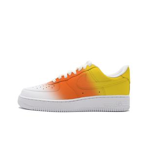 Nike Кроссовки для скейтбординга Air Force 1 Unisex низкие желто-оранжевый градиент белый пэчворк