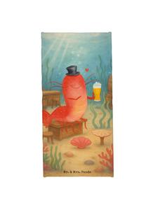 Mr. & Mrs. Panda Полотенце с рисунком лобстера и пшеницы, без слогана, белого цвета