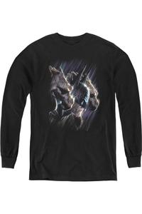 Футболка с длинным рукавом для детей Batman Gargoyles Gildan, черный