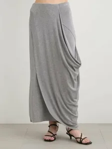 Юбка с изысканным драпированным кроем Miesrohe, цвет Gry[006]